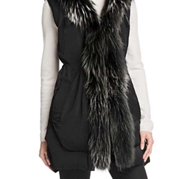 Derek Lam 10 Crosby Fur Trim Hooded Vest NWT -  XS - Picture 4 of 8